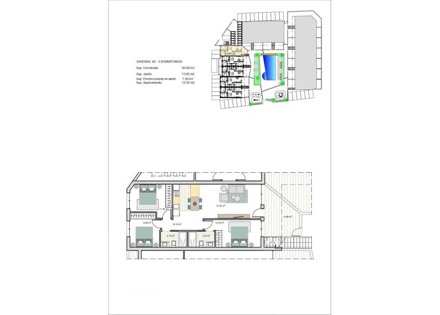 3 sovrum Bungalow till salu i Roldan med pool garage - 245 000 € (Ref: 8824787)