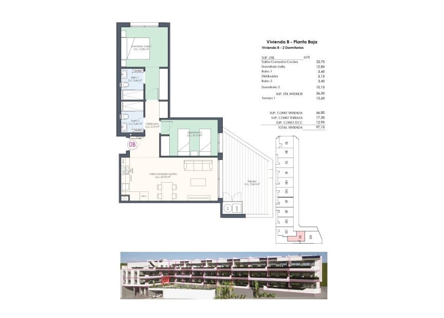 2 camera da letto Appartamento in vendita in Benijofar con piscina garage - 275.000 € (Rif: 8830057)