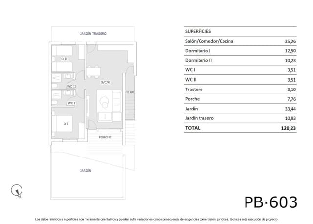 2 Zimmer Bungalow zu verkaufen in San Miguel de Salinas mit Pool - 199.900 € (Ref: 8971662)