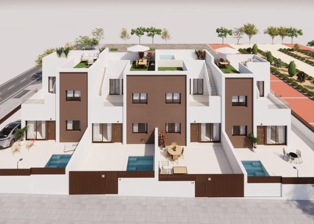 3 soveværelse Semi-Rækkehus til salg i Pilar de la Horadada ciudad, Pilar de la Horadada med swimmingpool garage - € 285.000 (Ref: 9022714)