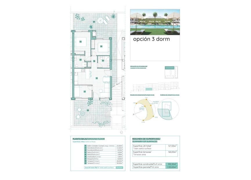3 soverom Bungalow til salgs i Los Balcones med svømmebasseng - € 305 900 (Ref: 9144581)