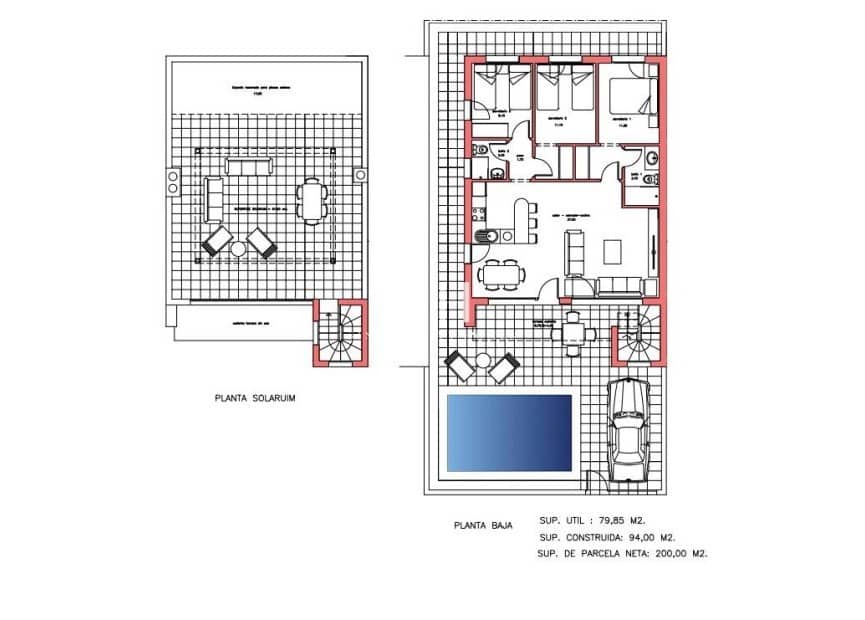 3 soveværelse Villa til salg i La Pinilla med swimmingpool - € 257.464 (Ref: 9159178)