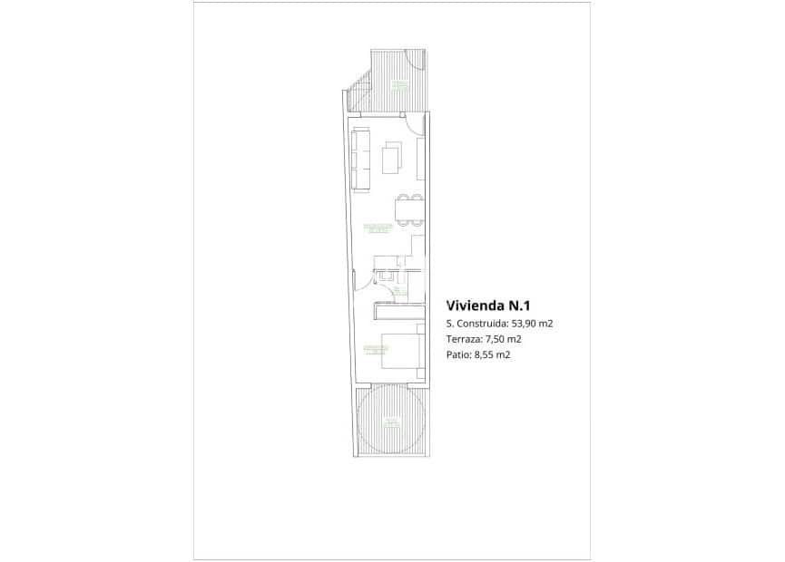 1 soveværelse Bungalow til salg i San Pedro del Pinatar med swimmingpool - € 179.900 (Ref: 9159180)