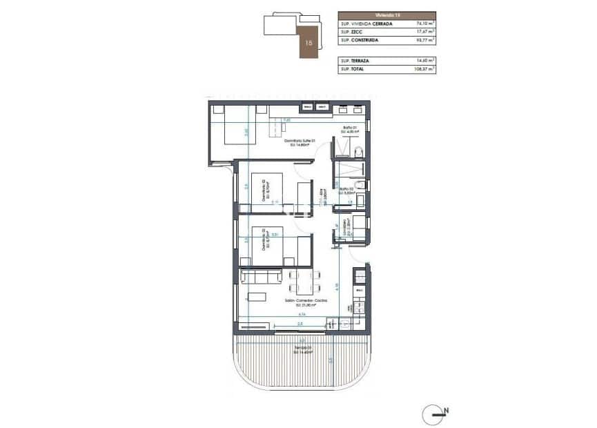 3 camera da letto Appartamento in vendita in Guardamar del Segura con piscina garage - 435.000 € (Rif: 9170429)