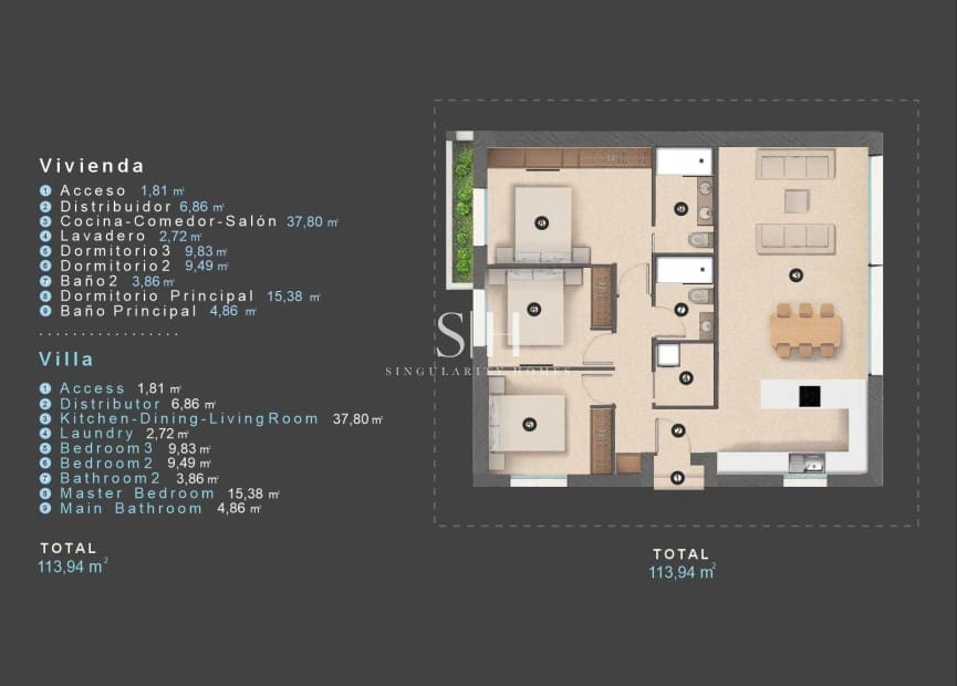 3 Zimmer Villa zu verkaufen in Filipinas mit Pool - 488.000 € (Ref: 9534871)