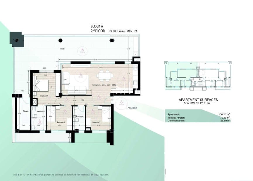 3 bedroom Apartment for sale in Los Narejos with pool - € 349,900 (Ref: 9542403)