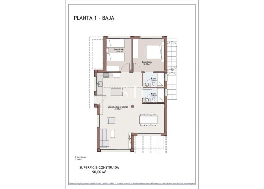 2 sypialnia Willa na sprzedaż w Vera z basenem - 449 000 € (Ref: 9811086)