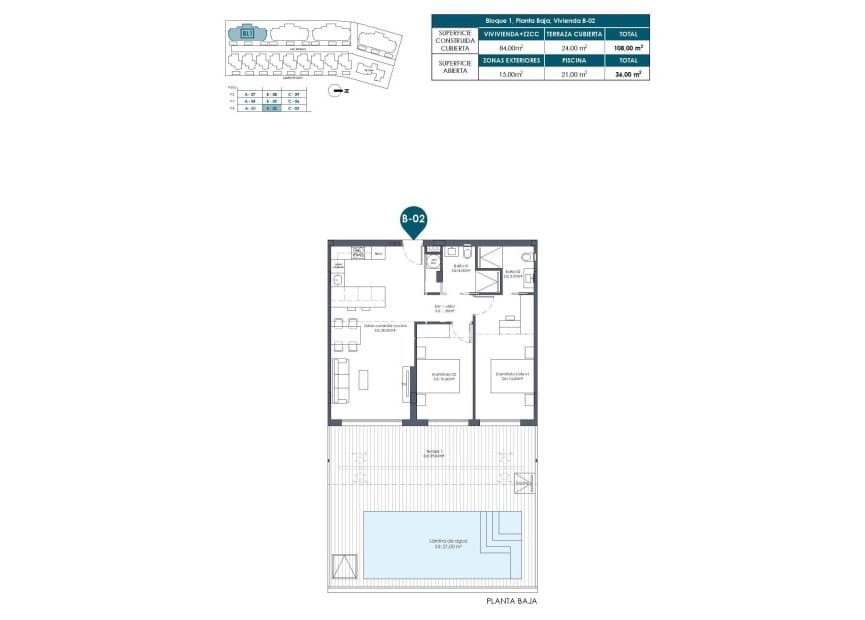 2 soverom Leilighet til salgs i Los Alcazares med svømmebasseng - € 318 000 (Ref: 9811104)