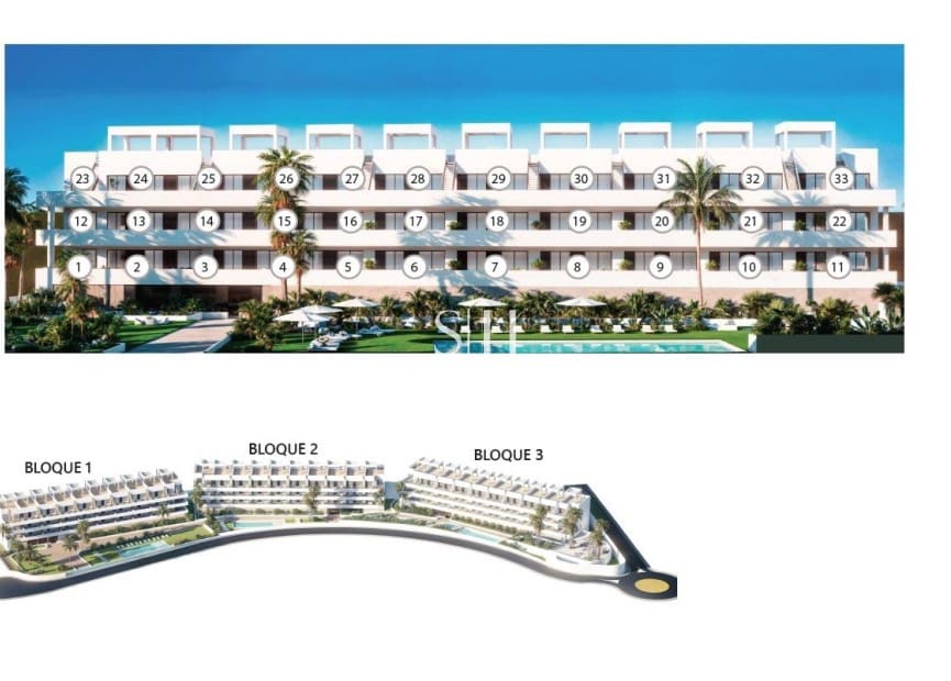 2 quarto Apartamento para venda em Finestrat com piscina - 322 900 € (Ref: 9811114)