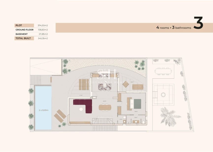 4 soverom Villa til salgs i Algorfa med svømmebasseng - € 835 000 (Ref: 9824100)