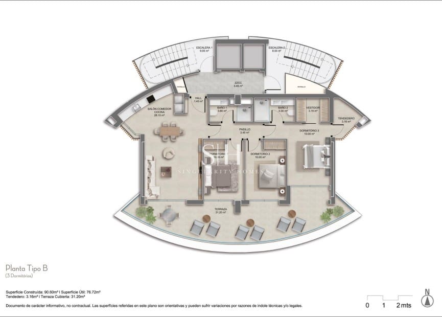 3 Zimmer Strandapartment zu verkaufen in Calpe / Calp mit Pool Garage - 676.000 € (Ref: 9854662)