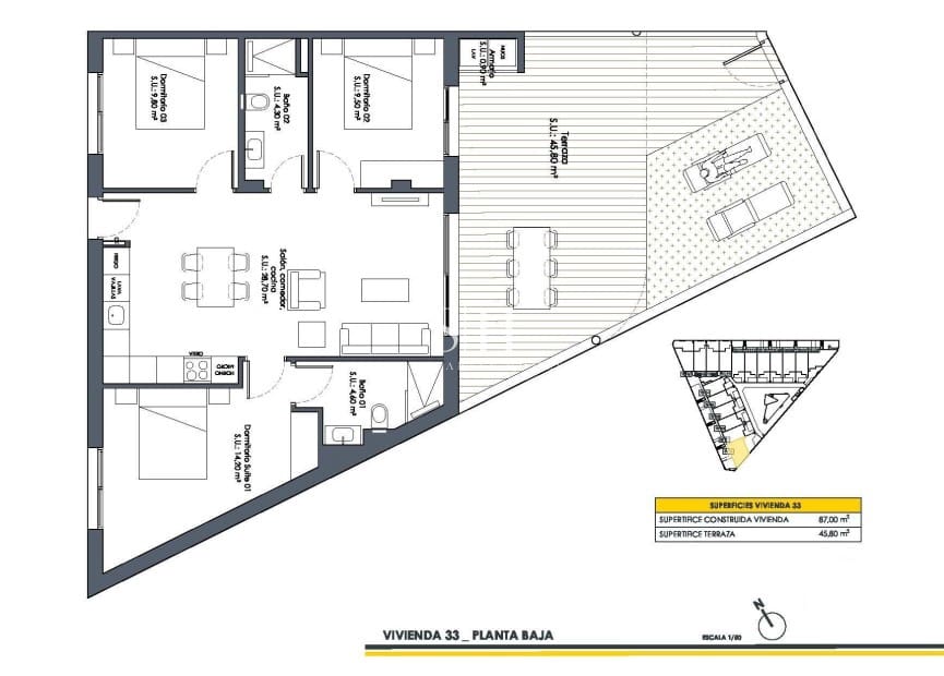 3 quarto Bungalow para venda em San Fulgencio com piscina garagem - 308 900 € (Ref: 9919929)