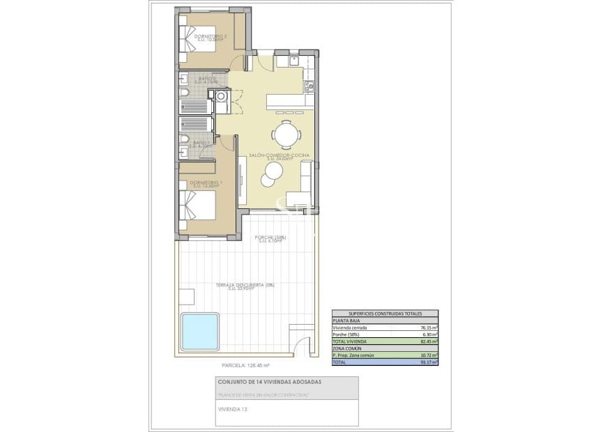 2 sypialnia Bungalow na sprzedaż w Rojales z garażem - 265 900 € (Ref: 9919938)
