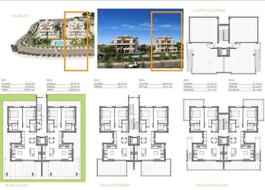 2 makuuhuone Huoneisto myytävänä paikassa Hacienda del Alamo mukana uima-altaan 
autotalli - 234 900 € (Ref: 9919987)
