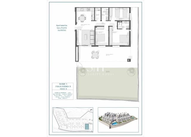 3 chambre Appartement à vendre à Puerto Vera - Las Salinas, Vera avec piscine garage - 345 000 € (Ref: 9919994)