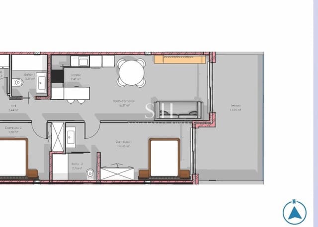 2 sypialnia Apartament na sprzedaż w El Raso, Guardamar del Segura z basenem garażem - 295 000 € (Ref: 9919999)