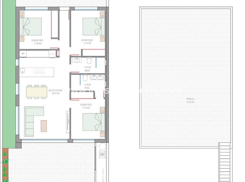 3 chambre Villa/Maison à vendre à Los Alcazares avec piscine garage - 499 900 € (Ref: 10039127)