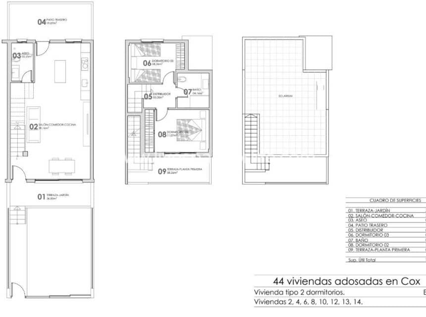 2 quarto Casa em Banda para venda em Cox com piscina garagem - 223 000 € (Ref: 10041806)
