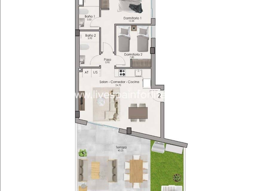 2 soveværelse Lejlighed til salg i Santa Pola med swimmingpool garage - € 385.000 (Ref: 10153917)