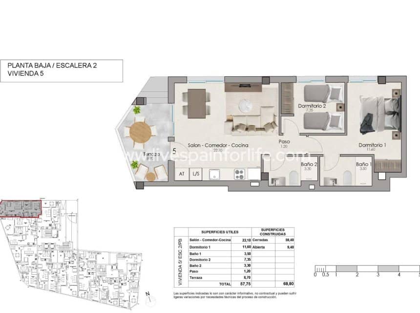 2 bedroom Apartment for sale in Santa Pola with pool garage - € 235,000 (Ref: 10153919)
