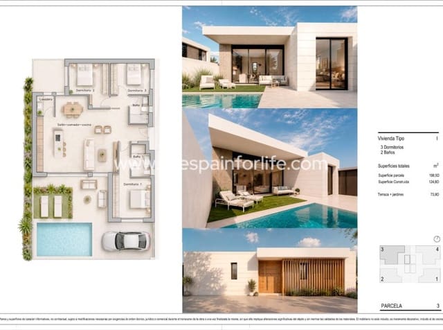 3 sypialnia Willa na sprzedaż w Pilar de la Horadada ciudad, Pilar de la Horadada z basenem garażem - 475 000 € (Ref: 10153929)