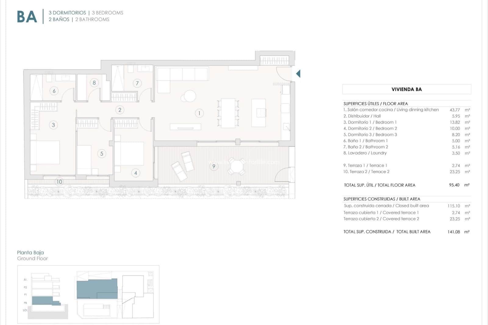 3 sovrum Lägenhet till salu i Benijofar med pool garage - 350 000 € (Ref: 9465892)