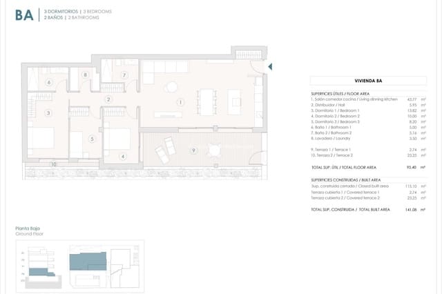 3 sovrum Lägenhet till salu i Benijófar med pool garage - 350 000 € (Ref: 9465892)
