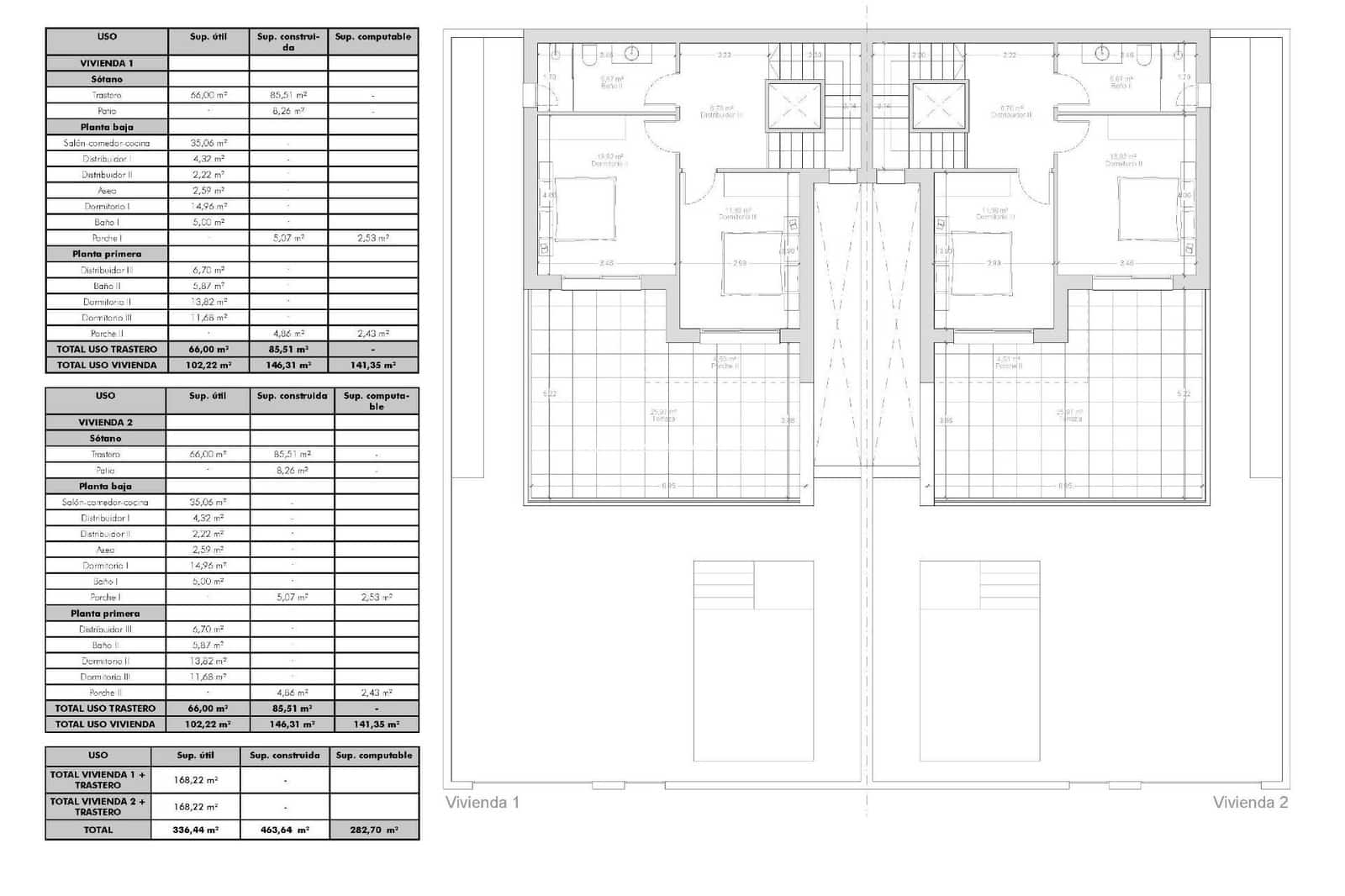 3 bedroom Semi-detached Villa for sale in Benijofar with pool garage - € 515,000 (Ref: 9565492)