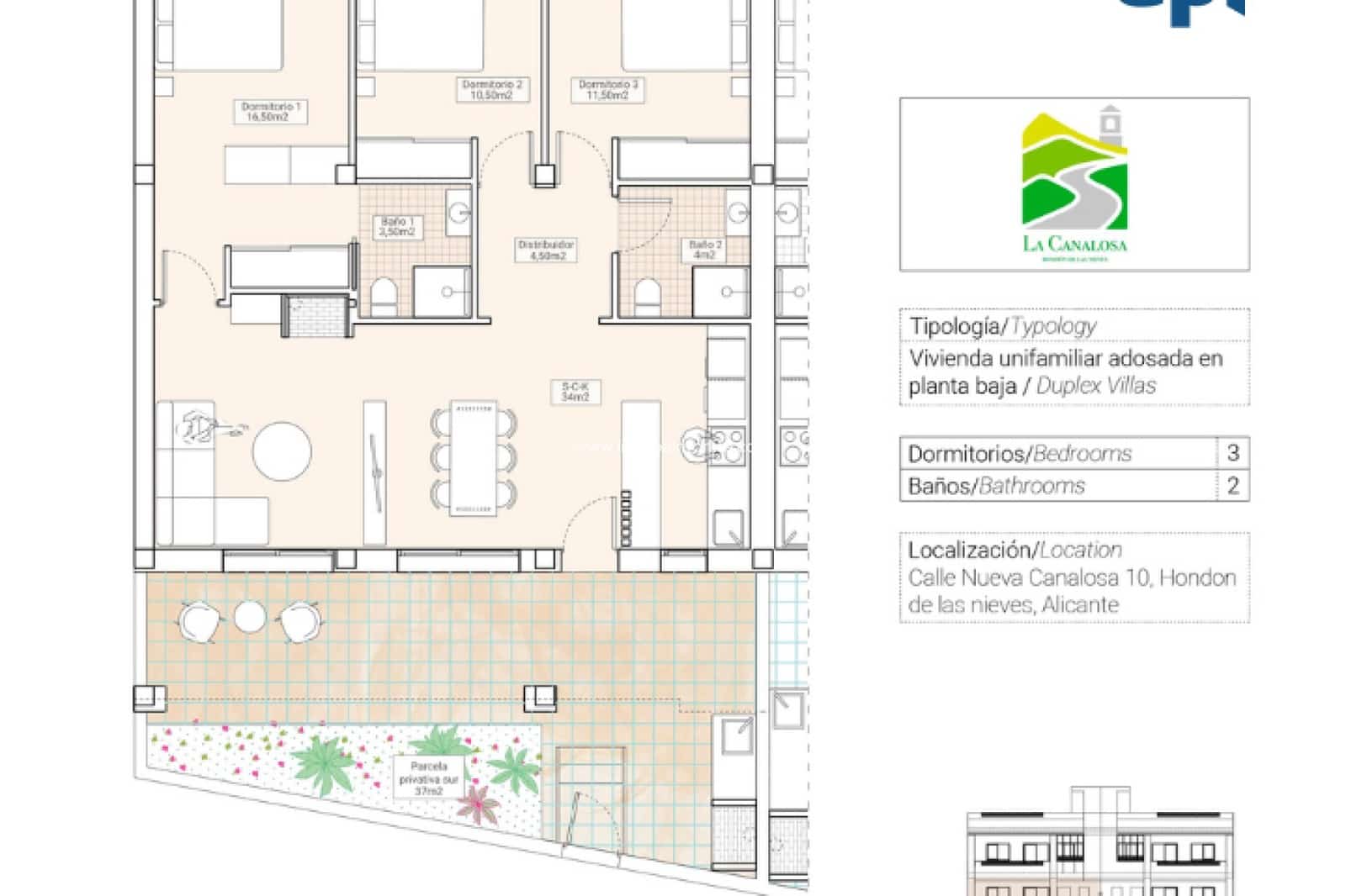 3 sypialnia Dom szeregowy na sprzedaż w Hondon de las Nieves - 195 000 € (Ref: 9664070)