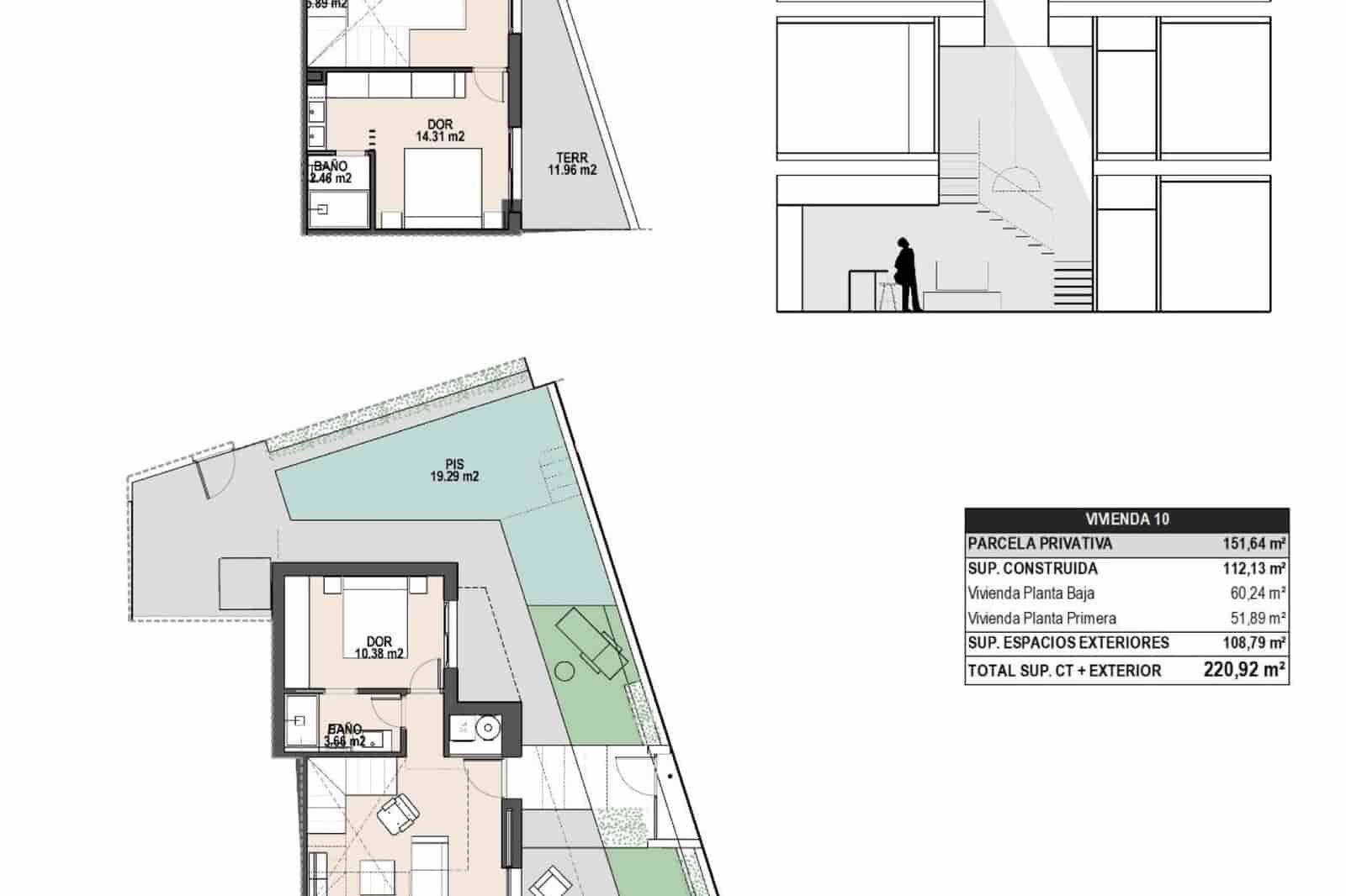 Pareado de 3 habitaciones en Pilar de la Horadada en venta con piscina garaje - 659.000 € (Ref: 9664091)