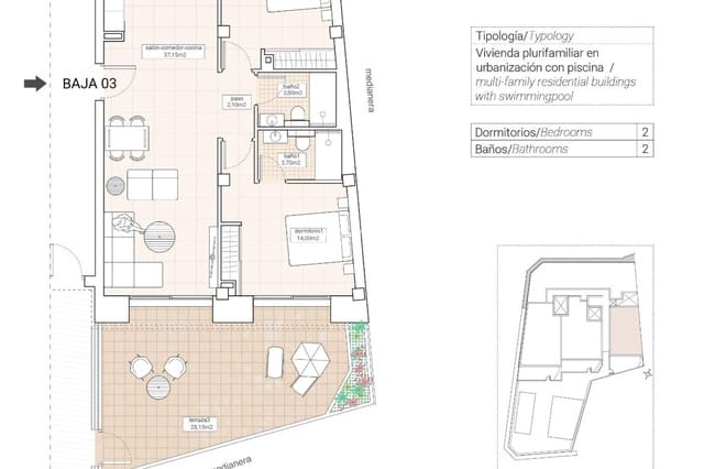 2 camera da letto Appartamento in vendita in Hondón de las Nieves con piscina garage - 240.000 € (Rif: 9664095)