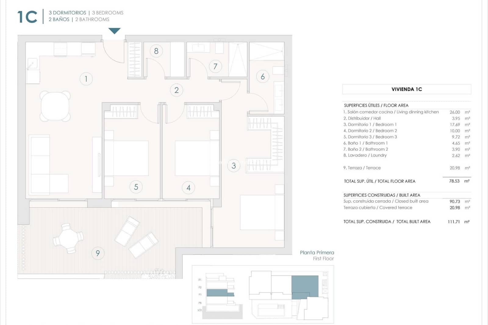 3 camera da letto Appartamento in vendita in Benijofar con piscina garage - 294.000 € (Rif: 9664141)