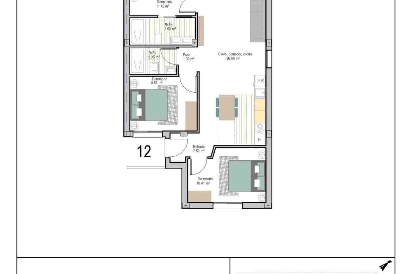 3 sypialnia Apartament na sprzedaż w San Cayetano z basenem garażem - 246 900 € (Ref: 9664170)