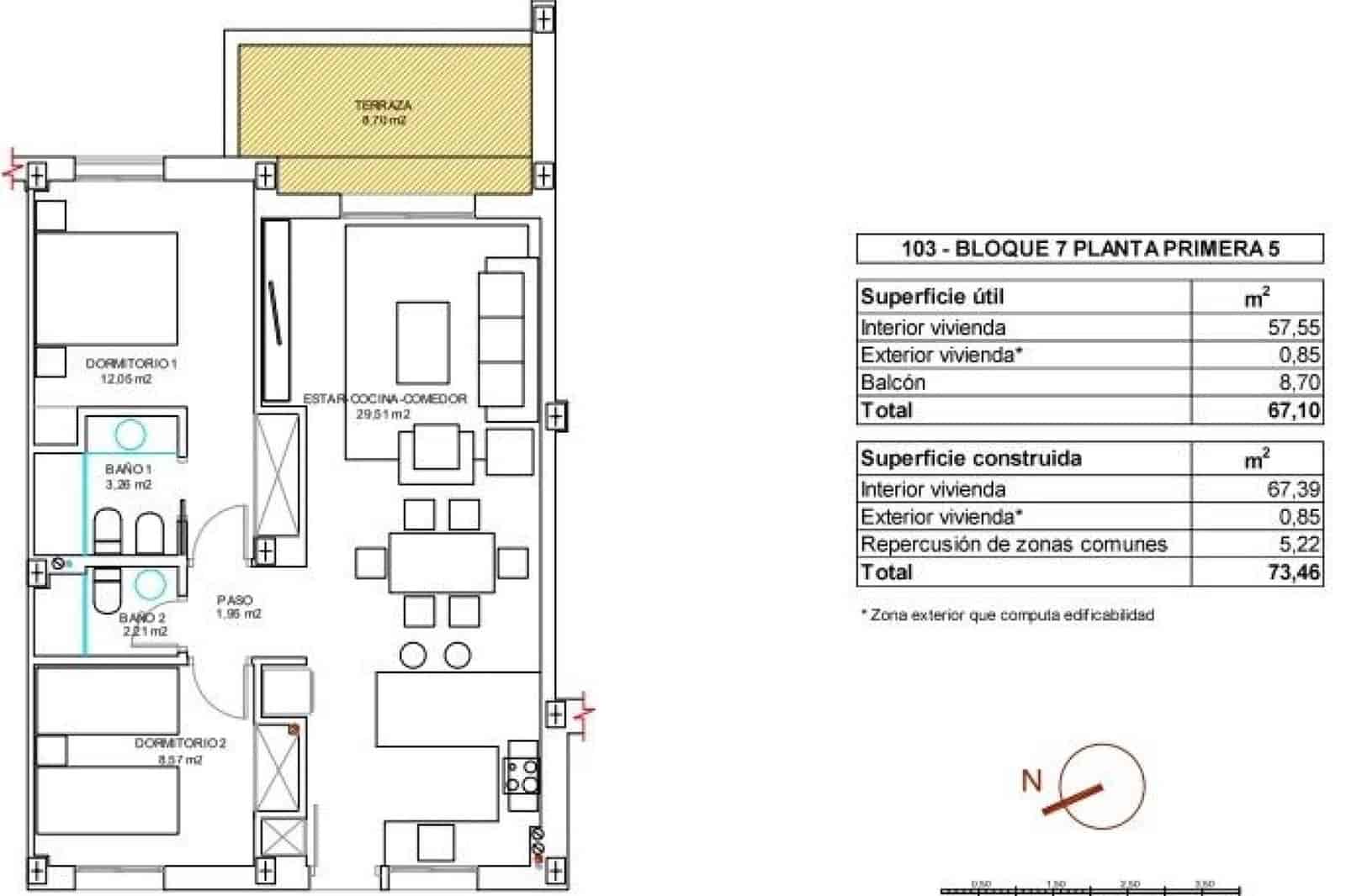 2 Zimmer Apartment zu verkaufen in Vera mit Pool Garage - 225.000 € (Ref: 9664199)