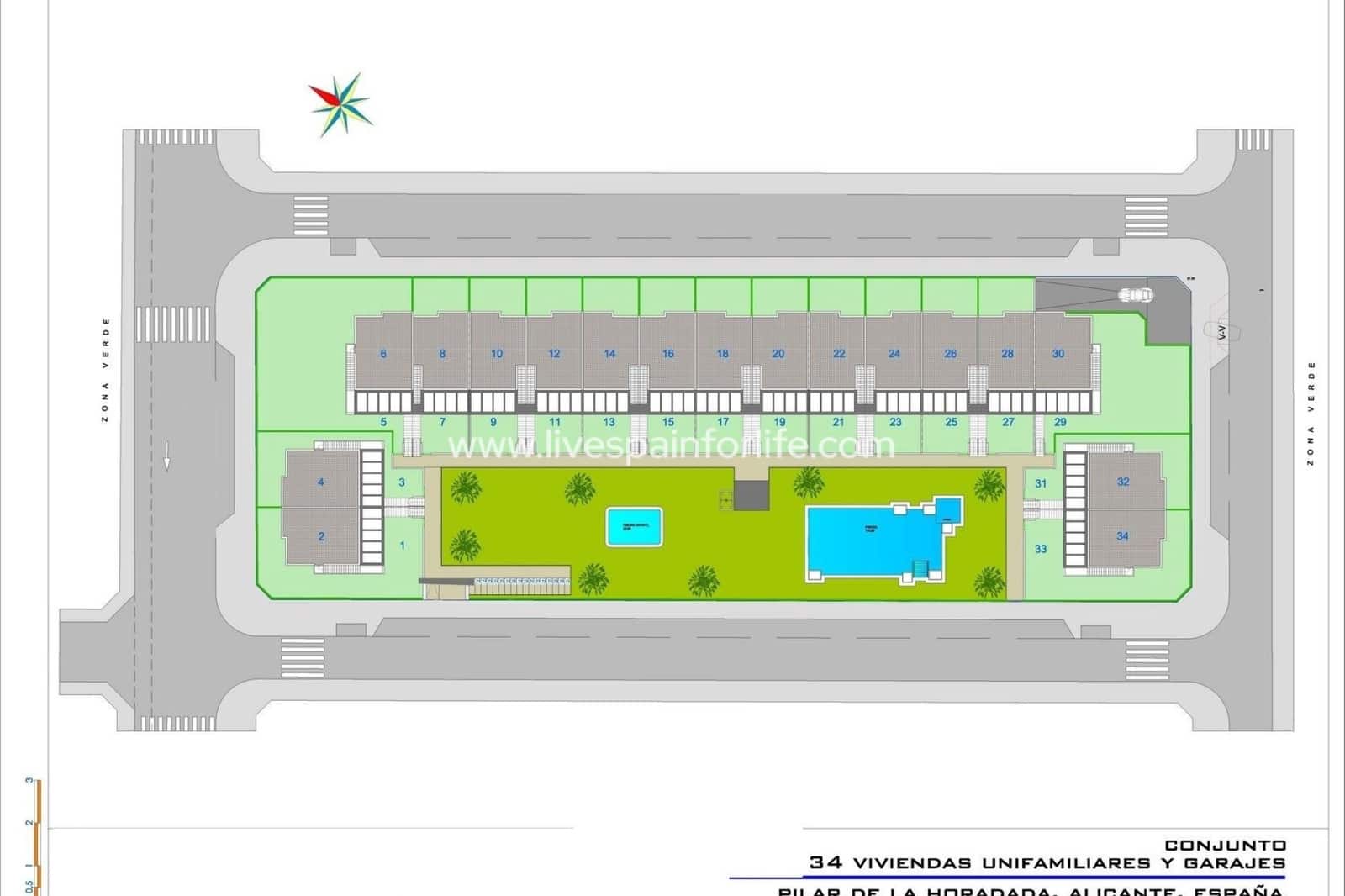 2 soveværelse Bungalow til salg i Pilar de la Horadada med swimmingpool garage - € 299.900 (Ref: 9664213)