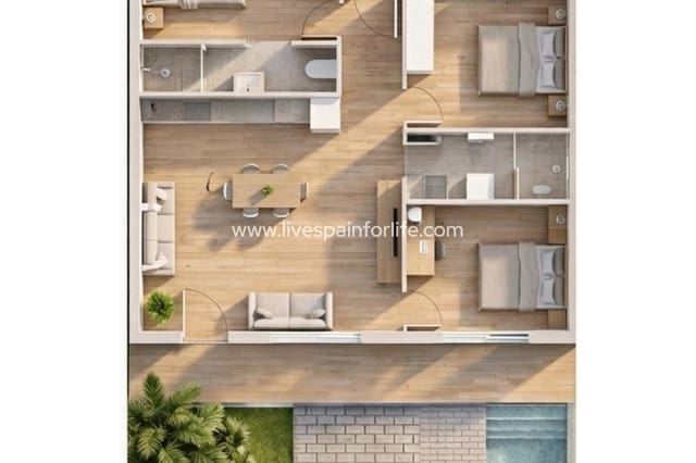 3 chambre Bungalow à vendre à Pilar de la Horadada ciudad, Pilar de la Horadada avec piscine garage - 369 900 € (Ref: 9707643)