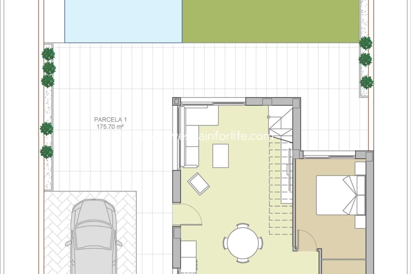 3 makuuhuone Huvila myytävänä paikassa Vistabella mukana uima-altaan 
autotalli - 415 900 € (Ref: 9707645)