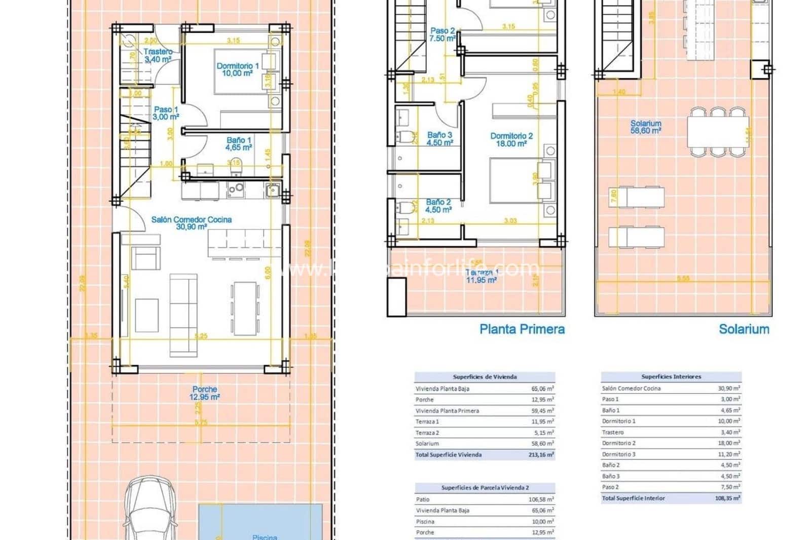 Chalet de 3 habitaciones en Pilar de la Horadada en venta con piscina garaje - 550.000 € (Ref: 9707650)