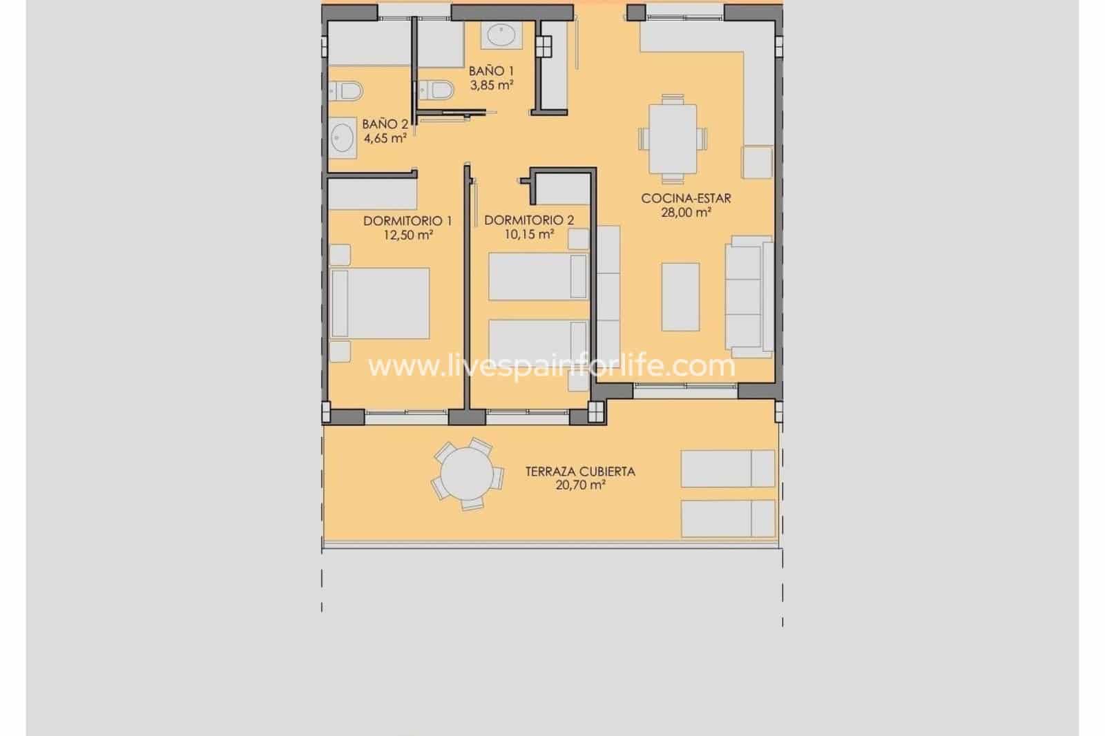 2 makuuhuone Huoneisto myytävänä paikassa Los Alcazares mukana uima-altaan 
autotalli - 282 900 € (Ref: 9730428)