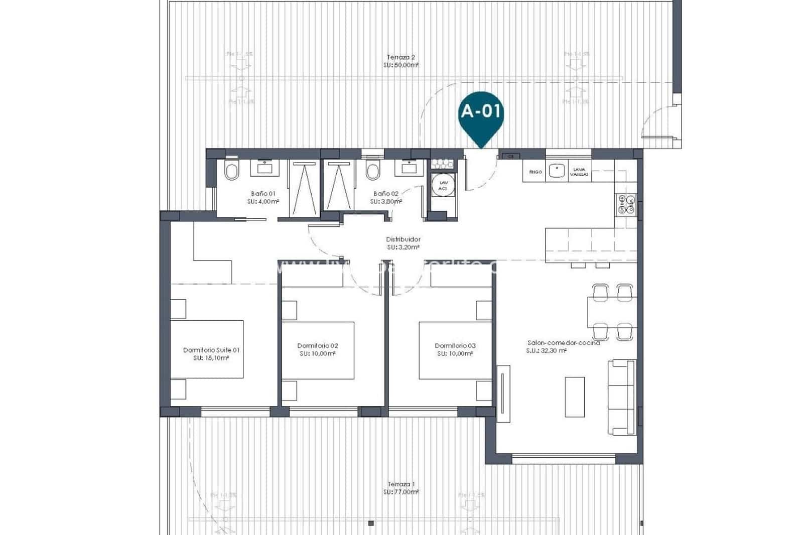 3 sypialnia Apartament na sprzedaż w Los Alcazares z basenem garażem - 408 000 € (Ref: 9730433)