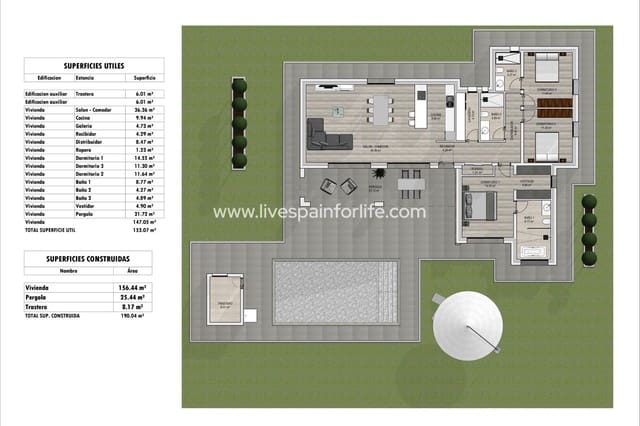 3 soveværelse Villa til salg i Aspe med swimmingpool garage - € 449.000 (Ref: 9730440)