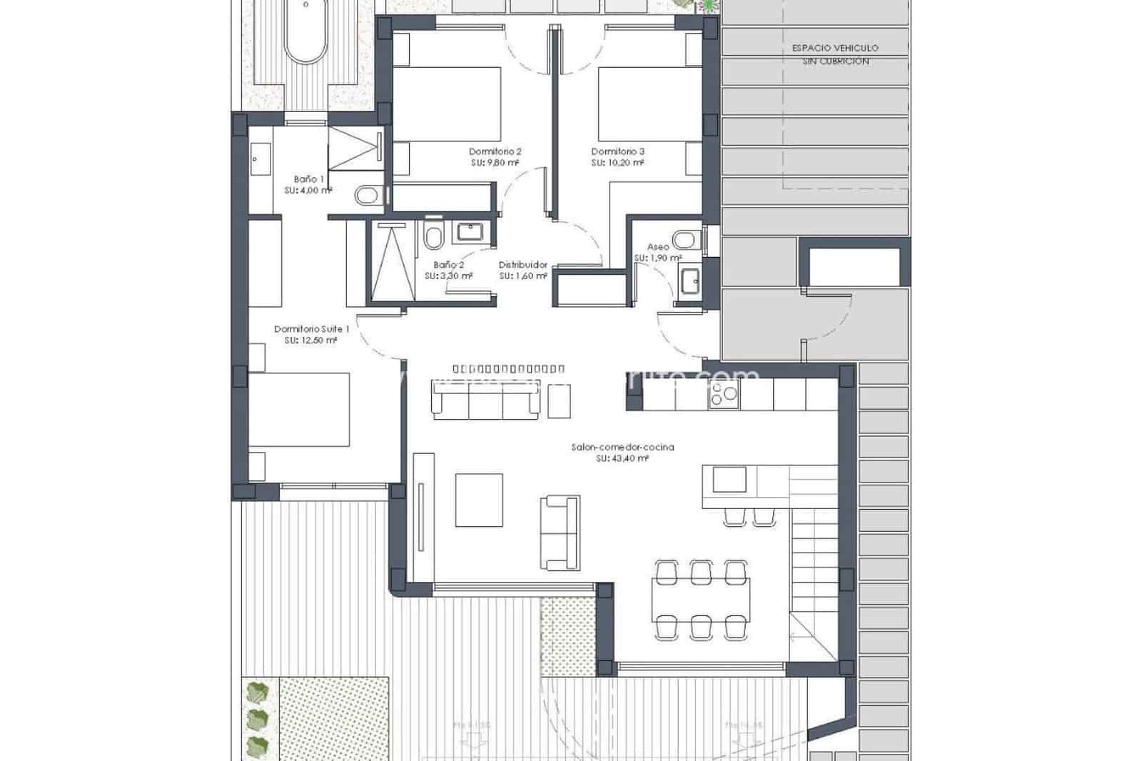 3 slaapkamer Appartement te koop in Los Alcazares met zwembad garage - € 599.000 (Ref: 9730441)