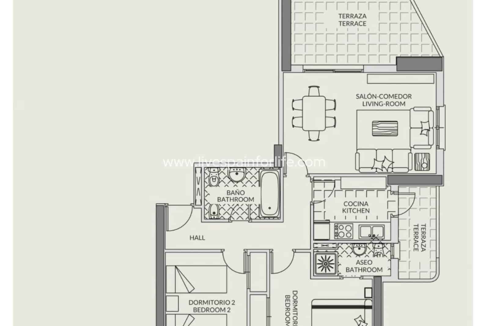 2 makuuhuone Huoneisto myytävänä paikassa Calpe / Calp mukana uima-altaan - 295 000 € (Ref: 9752343)