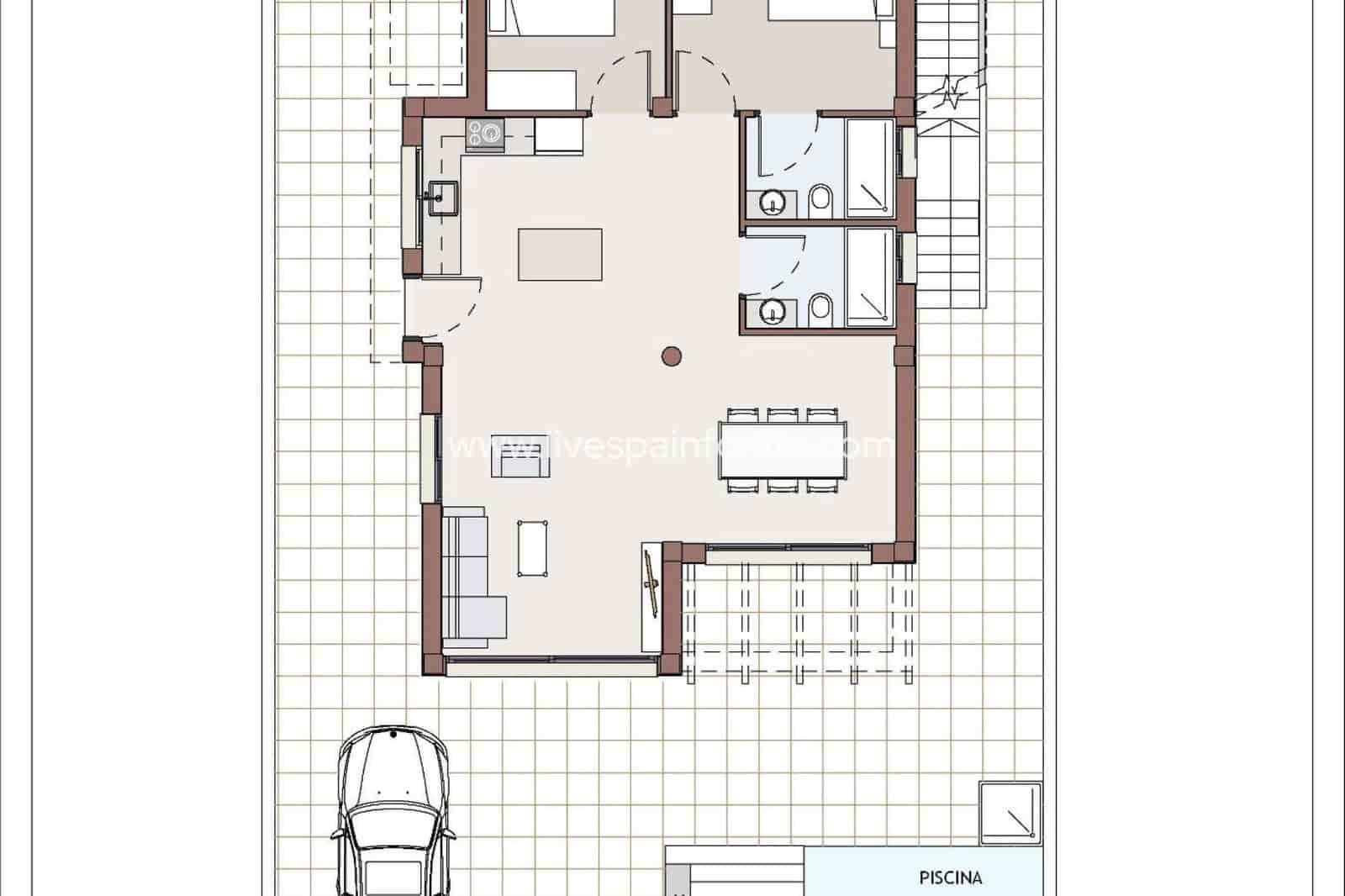 2 makuuhuone Huvila myytävänä paikassa Vera mukana uima-altaan 
autotalli - 429 000 € (Ref: 9752350)