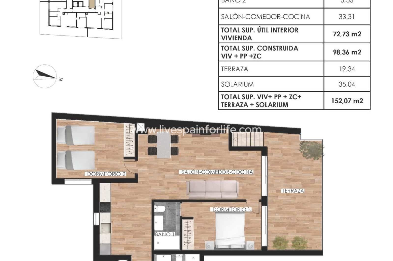 2 bedroom Apartment for sale in Torrevieja with pool garage - € 349,000 (Ref: 9784401)