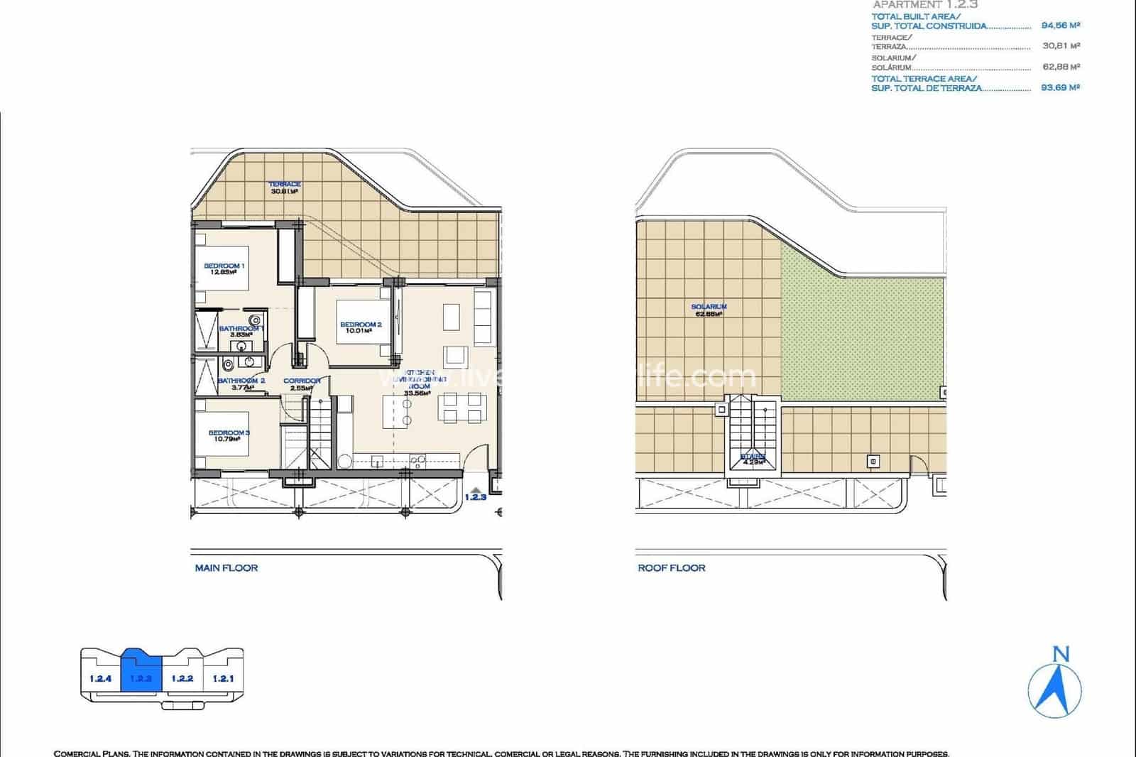 3 slaapkamer Appartement te koop in Los Alcazares met zwembad garage - € 455.000 (Ref: 9784403)