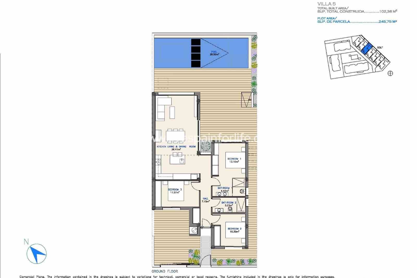 3 quarto Moradia para venda em Los Alcazares com piscina garagem - 565 000 € (Ref: 9784412)