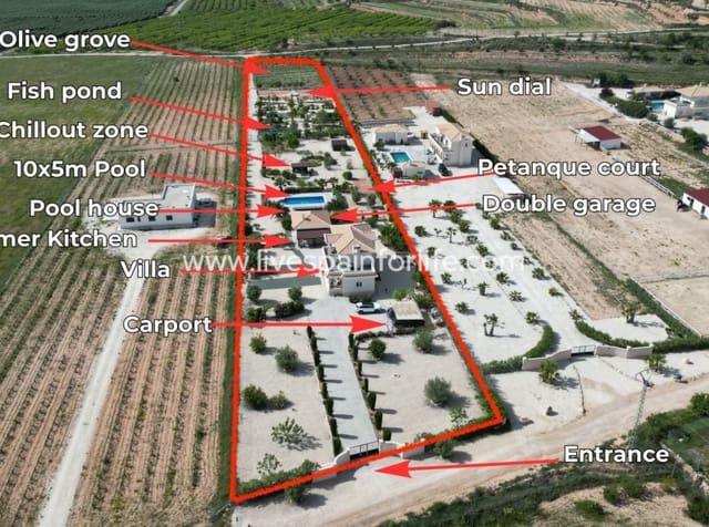 4 camera da letto Villa in vendita in Pinoso con piscina - 649.950 € (Rif: 9801436)