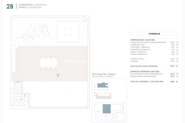 2 soverom Leilighet til salgs i Benijófar med svømmebasseng garasje - € 410 000 (Ref: 9804943)