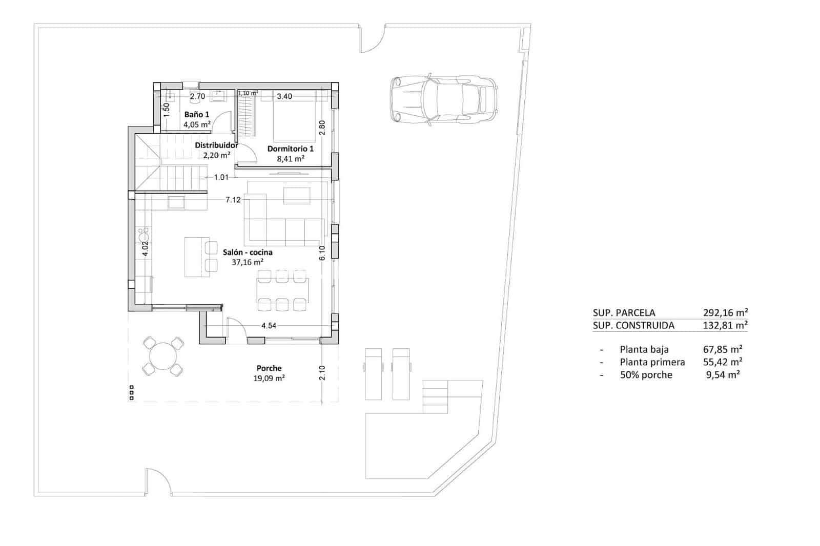 4 makuuhuone Huvila myytävänä paikassa Torre de la Horadada mukana uima-altaan 
autotalli - 745 000 € (Ref: 9804950)